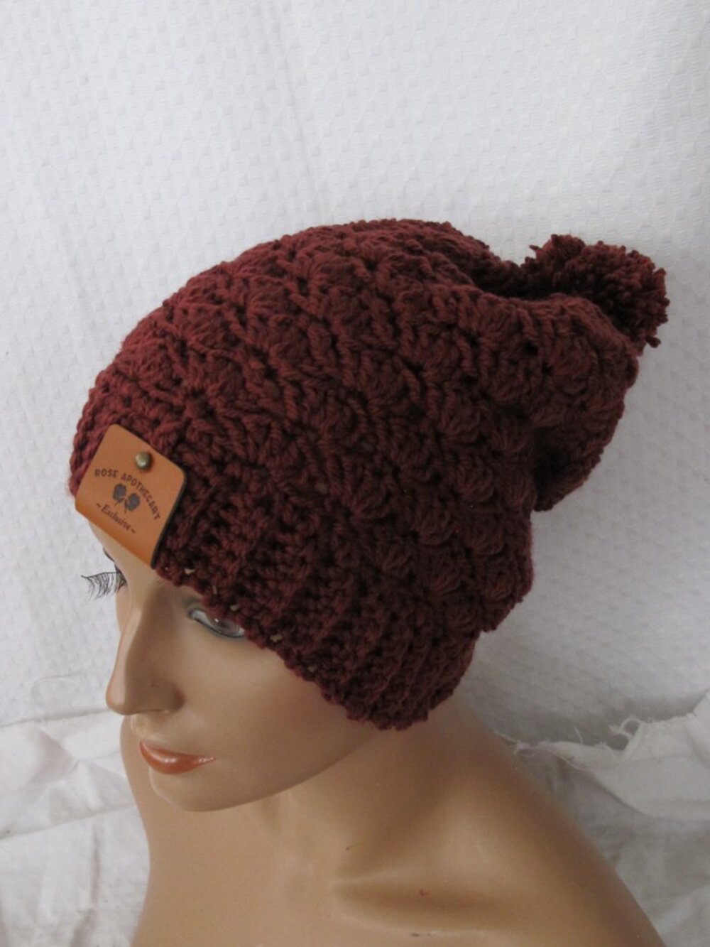 Handmade Shell Stitch Slouch Hat - Picture 6 of 10